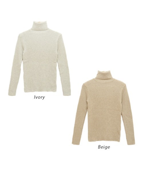 flower（フラワー）の「クラシックタートルニット（ニット/セーター・レディース・ベージュ/アイボリー・FREE）」の11枚目の写真