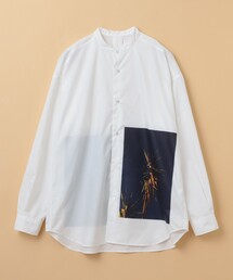 BEAMS LIGHTS | BEAMS LIGHTS / フォトプリント バンドカラー 長袖シャツ(シャツ/ブラウス)