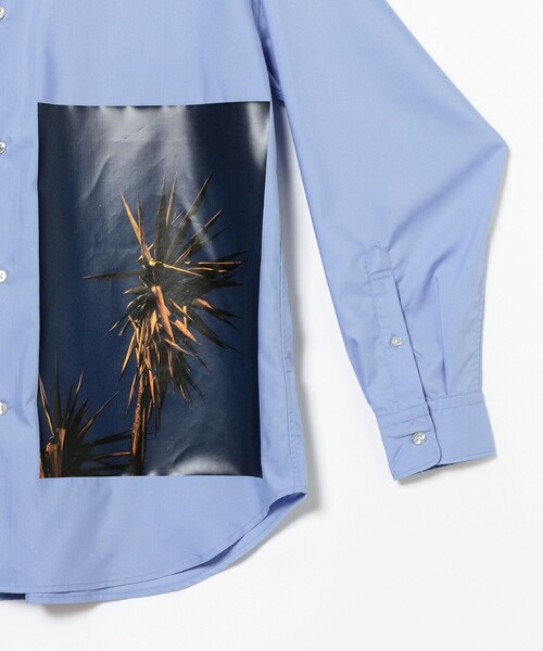 BEAMS LIGHTS（ビームスライツ）の「BEAMS LIGHTS / フォトプリント バンドカラー 長袖シャツ（シャツ/ブラウス・メンズ・ホワイト/サックスブルー・S/M/L）」の10枚目の写真