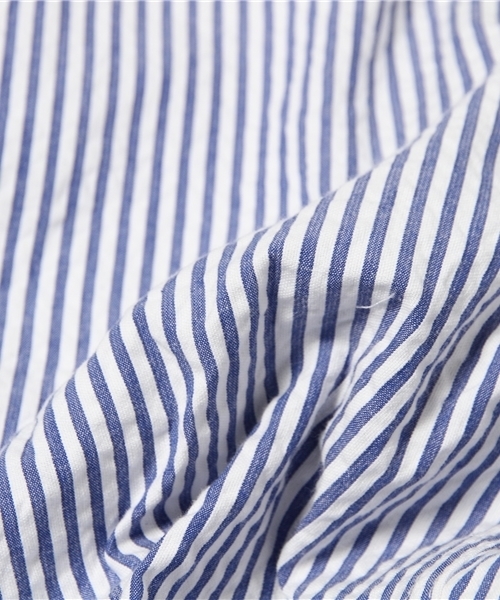 Demi-Luxe BEAMS（デミルクス ビームス）の「luxluft / シアーサッカー ストライプ パンツ（その他パンツ・レディース・グレー/ブルー・38/36）」の8枚目の写真