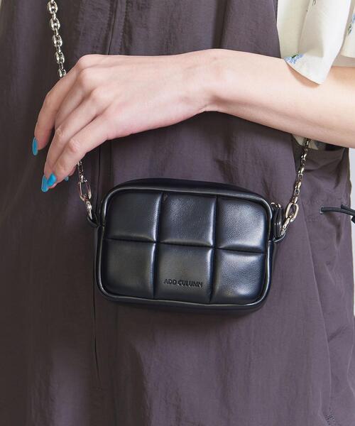 ADD CULUMN(アドカラム)の「【別注】<ADD CULUMN>パフ チェーン ショルダーバッグ -2WAY-(ショルダーバッグ・レディース・ホワイト/ブラック/クリーム/コバルトブルー/ブラウン・FREE)」の18枚目の写真