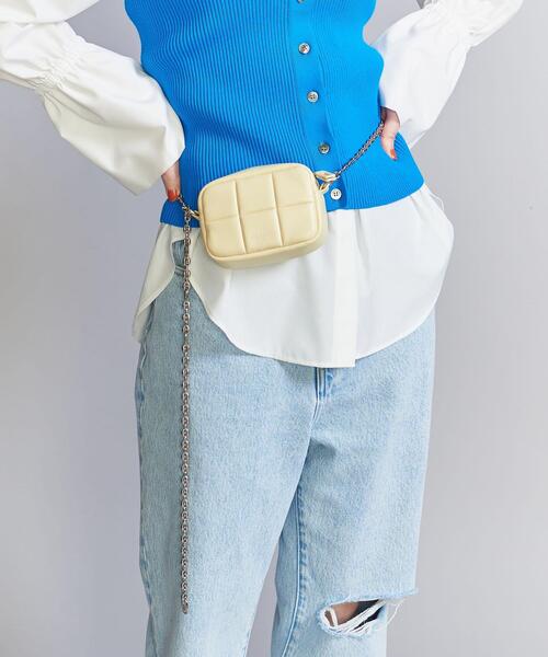 ADD CULUMN(アドカラム)の「【別注】<ADD CULUMN>パフ チェーン ショルダーバッグ -2WAY-(ショルダーバッグ・レディース・ホワイト/ブラック/クリーム/コバルトブルー/ブラウン・FREE)」の22枚目の写真