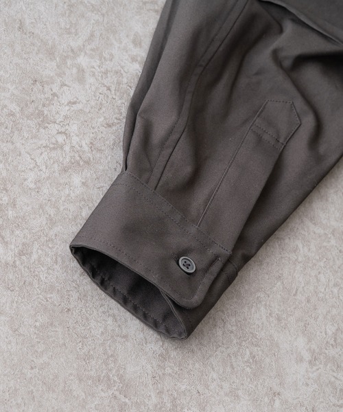 BRICK & SONS（ブリックアンドサンズ）の「VENTILE リラックスフロントフライシャツ＜チャコールグレー＞（シャツ/ブラウス・メンズ・チャコールグレー・XS/S/M/L/LL）」の3枚目の写真