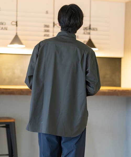 BRICK & SONS（ブリックアンドサンズ）の「VENTILE リラックスフロントフライシャツ＜チャコールグレー＞（シャツ/ブラウス・メンズ・チャコールグレー・XS/S/M/L/LL）」の10枚目の写真
