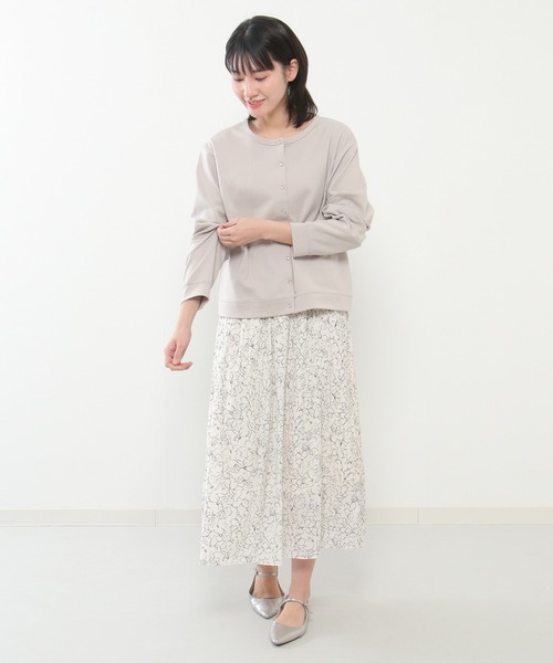 ikka(イッカ)の「ポンチドットボタンカットカーディガン(カーディガン/ボレロ・レディース・ベージュ/その他1/ブラック・M/L)」の5枚目の写真
