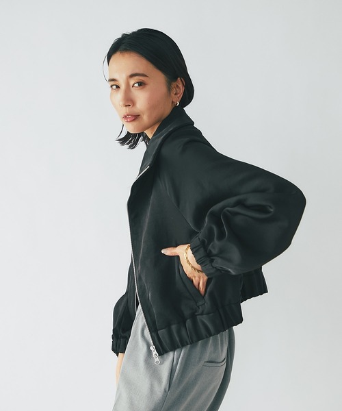 RIVE DROITE（リヴドロワ）の「MONN.:.(モン)/コンパクトブルゾン（ブルゾン・レディース・ブラック/ネイビー・FREE）」の7枚目の写真