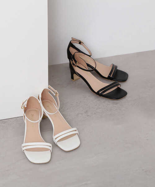 NATURAL BEAUTY BASIC（ナチュラルビューティーベーシック）の「【VERY掲載・美人百花掲載】ツインバーストラップサンダル（サンダル・レディース・ホワイト/ブラック・SMALL/MEDIUM/LARGE）」の10枚目の写真