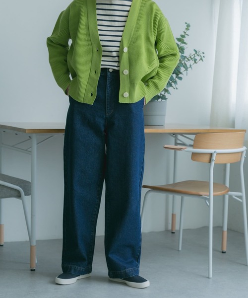 FORK&SPOON(フォークアンドスプーン)の「FORK&SPOON デニムトラウザー(デニムパンツ・レディース・ブルー系その他/ワンウォッシュ・1/2)」の1枚目の写真