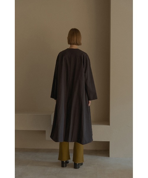 【1度着用のみ美品】 イエナ リネン混ハーフスリーブジャケット ノーカラー IENA（イエナ）の「リネン混ハーフスリーブジャケット（ノーカラー