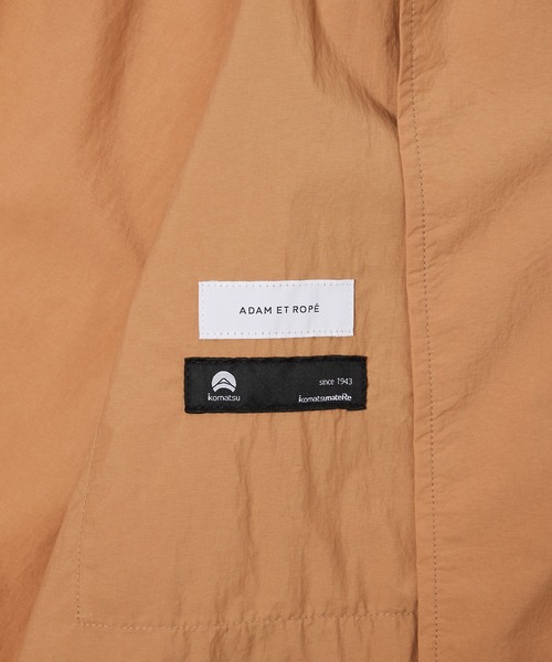 ADAM ET ROPE'(アダムエロペ)の「【小松マテーレ】ナイロン タスラン オーバー シャツ ブルゾン(MA-1・メンズ・スミクロ/ベージュ系その他/ターコイズブルー・L/M)」の13枚目の写真