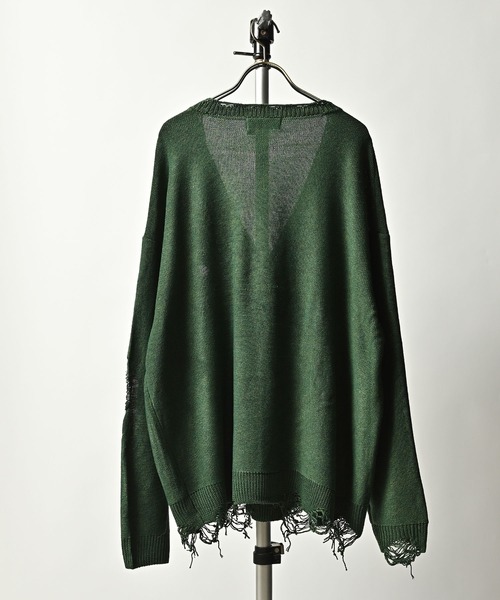 【many men many mind/メニーメンメニーマインド】ダメージニットカーディガン（カーディガン/ボレロ）｜MASSIVE STORE（マッシブストア）