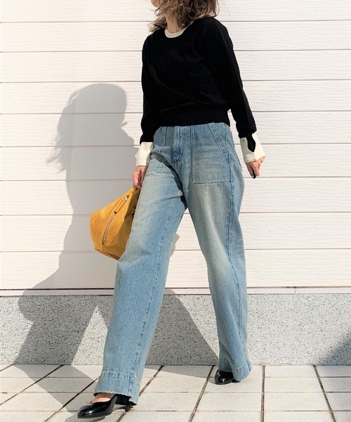 Casselini（キャセリーニ）の「メッシュラップバッグ（ショルダーバッグ・レディース・マスタード/ブラック・ONE SIZE）」の5枚目の写真