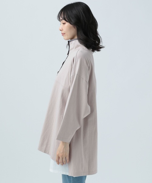 BAYFLOW(ベイフロー)の「ハーフアップロンT(Tシャツ/カットソー・レディース・ベージュ/グレー/オフホワイト・FREE)」の14枚目の写真