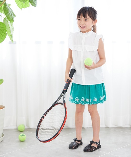 MAKE YOUR DAY（メイクユアデイ）の「カットワークスカパン■80～140cm（スカート・キッズ・ブラック/グリーン/オフホワイト・80/90/100/110/120/130/140）」の8枚目の写真