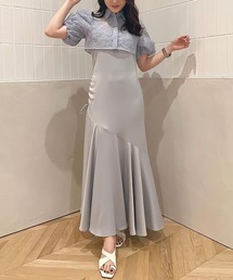 レースレイヤードマーメイドワンピース