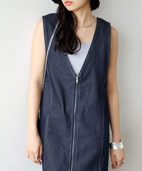 GeeRA（ジーラ）の「2wayデニムジャンパースカート（ジャンパースカート・レディース・インディゴブルー/グレー・MEDIUM/LARGE）」の16枚目の写真