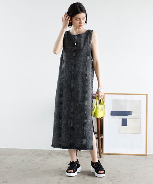 GeeRA（ジーラ）の「2wayデニムジャンパースカート（ジャンパースカート・レディース・インディゴブルー/グレー・MEDIUM/LARGE）」の8枚目の写真