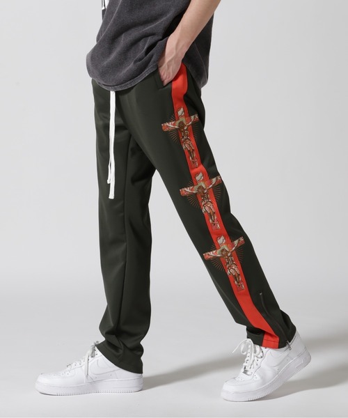ROYAL FLASH（ロイヤルフラッシュ）の「MAYO/メイヨー/JESUS Mayo Embroidery Souvenir Track pants（その他パンツ・メンズ・グリーン/カーキ・M/L）」の2枚目の写真