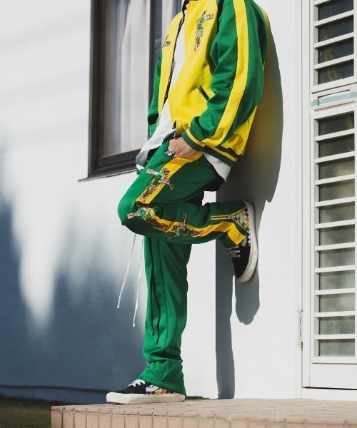 ROYAL FLASH（ロイヤルフラッシュ）の「MAYO/メイヨー/JESUS Mayo Embroidery Souvenir Track pants（その他パンツ・メンズ・グリーン/カーキ・M/L）」の6枚目の写真