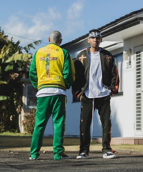 ROYAL FLASH（ロイヤルフラッシュ）の「MAYO/メイヨー/JESUS Mayo Embroidery Souvenir Track pants（その他パンツ・メンズ・グリーン/カーキ・M/L）」の10枚目の写真
