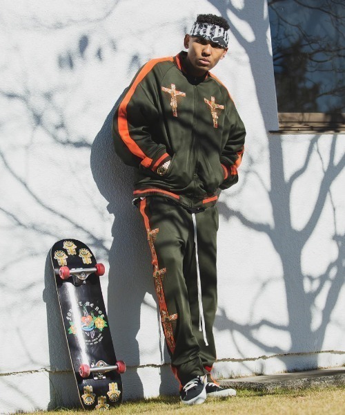 ROYAL FLASH（ロイヤルフラッシュ）の「MAYO/メイヨー/JESUS Mayo Embroidery Souvenir Track pants（その他パンツ・メンズ・グリーン/カーキ・M/L）」の7枚目の写真