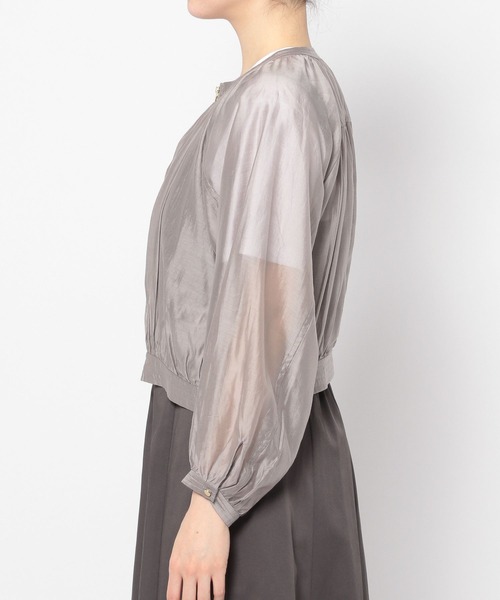 Andemiu（アンデミュウ）の「シアーブルゾン198907（ブルゾン・レディース・グレー/ベージュ/ネイビー・FREE）」の11枚目の写真