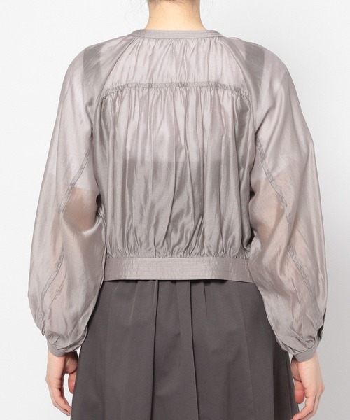 Andemiu（アンデミュウ）の「シアーブルゾン198907（ブルゾン・レディース・グレー/ベージュ/ネイビー・FREE）」の12枚目の写真