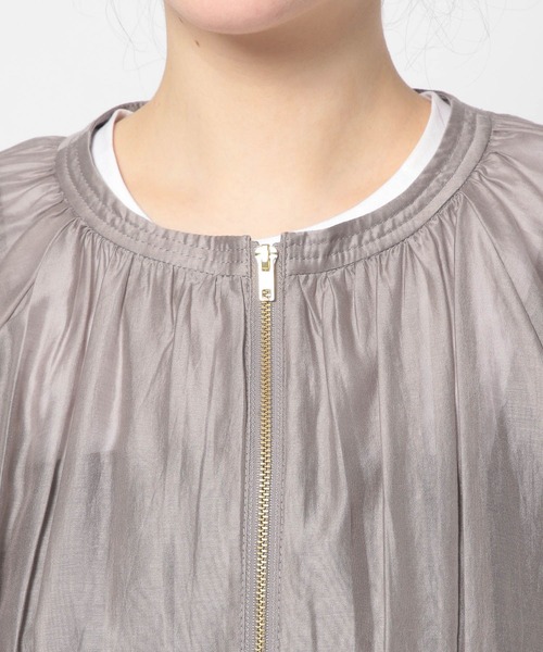 Andemiu（アンデミュウ）の「シアーブルゾン198907（ブルゾン・レディース・グレー/ベージュ/ネイビー・FREE）」の13枚目の写真