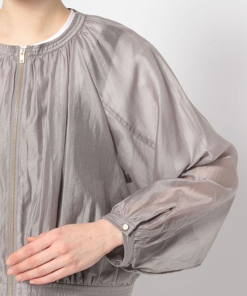 Andemiu（アンデミュウ）の「シアーブルゾン198907（ブルゾン・レディース・グレー/ベージュ/ネイビー・FREE）」の14枚目の写真