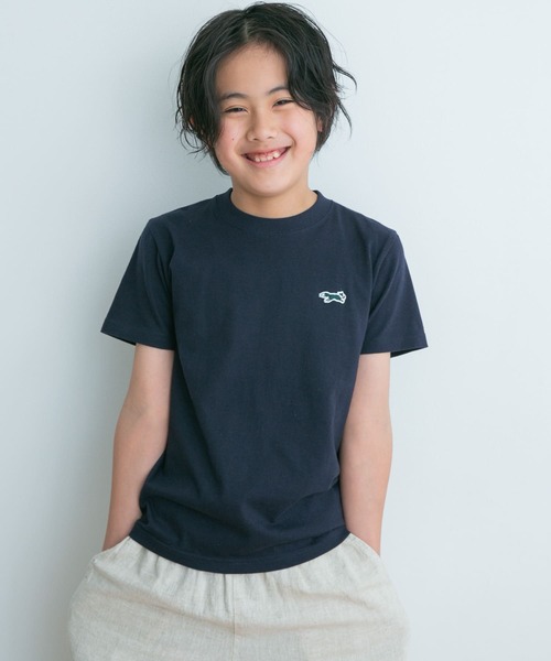 PENNEYS(ぺニーズ)の「『別注』PENNEYS×DOORS THE FOXワッペンTシャツ(KIDS)(Tシャツ/カットソー・キッズ・オートミール/ネイビー・130/110/140/120)」の5枚目の写真