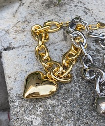 プックリハートチェーンブレス