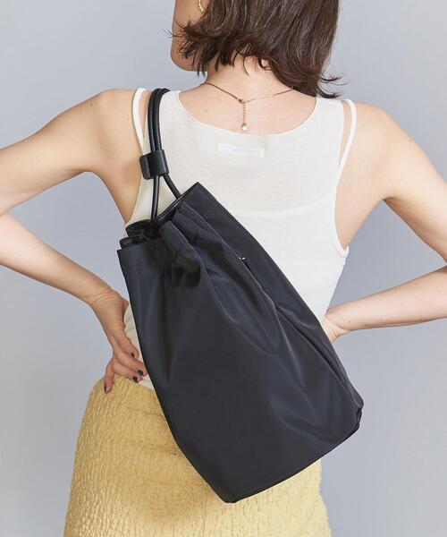 BEAUTY&YOUTH UNITED ARROWS（ビューティーアンドユースユナイテッドアローズ）の「ポリエステル ボン サック/リュック -2WAY-（バックパック/リュック・レディース・ダークグレー/ブラック・FREE）」の2枚目の写真