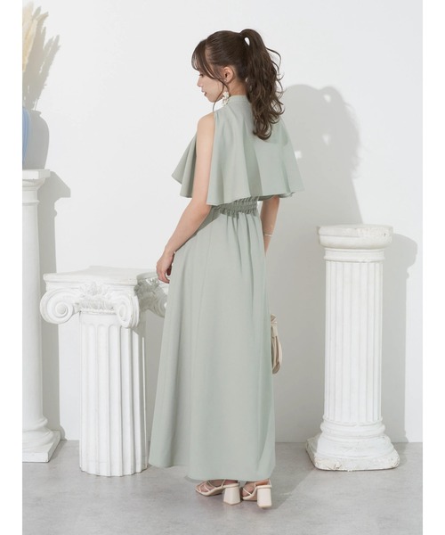 earth music&ecology（アースミュージックアンドエコロジー）の「SET2点ケープ+キャミワンピース（ワンピース・レディース・ブラック/ミント/モカ・S/M）」の21枚目の写真