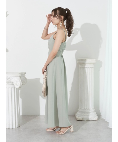 earth music&ecology（アースミュージックアンドエコロジー）の「SET2点ケープ+キャミワンピース（ワンピース・レディース・ブラック/ミント/モカ・S/M）」の6枚目の写真