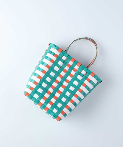 HONEYSUCKLE ROSE（ハニーサックルローズ）の「【HONEYSUCKLE ROSE】メルカドバッグ（かごバッグ・レディース・グリーン/ブラック・ONE SIZE）」の14枚目の写真