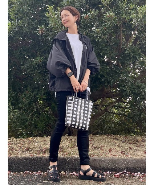 HONEYSUCKLE ROSE（ハニーサックルローズ）の「【HONEYSUCKLE ROSE】メルカドバッグ（かごバッグ・レディース・グリーン/ブラック・ONE SIZE）」の12枚目の写真