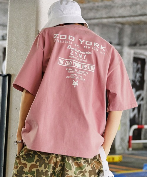 ZOO YORK(ズーヨーク)の「ZOO YORK/ズーヨーク 別注 ラバープリント ビッグシルエット半袖Tシャツ(Tシャツ/カットソー・メンズ・ホワイト/ブラック/ピンク/ホワイト系/ブラック系/ブルー系・M/L)」の6枚目の写真