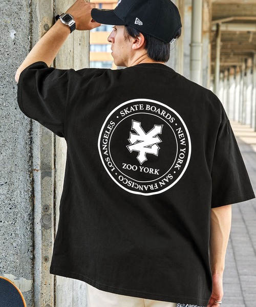 zooyork ズーヨーク　tシャツ 人気の黒tシャツ フェード　古着 セール】ZOO YORK/ズーヨーク 別注 ラバープリント ビッグ