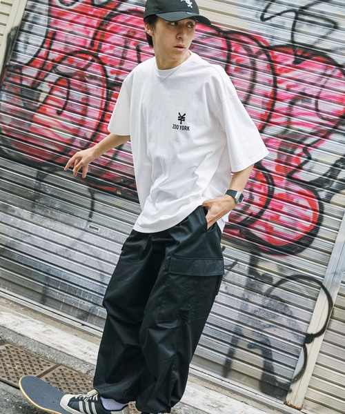 ZOO YORK(ズーヨーク)の「ZOO YORK/ズーヨーク 別注 ラバープリント ビッグシルエット半袖Tシャツ(Tシャツ/カットソー・メンズ・ホワイト/ブラック/ピンク/ホワイト系/ブラック系/ブルー系・M/L)」の7枚目の写真