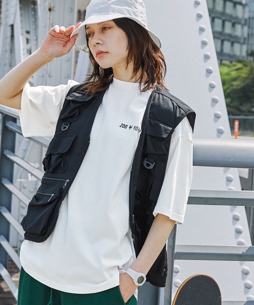 ZOO YORK(ズーヨーク)の「ZOO YORK/ズーヨーク 別注 ラバープリント ビッグシルエット半袖Tシャツ(Tシャツ/カットソー・メンズ・ホワイト/ブラック/ピンク/ホワイト系/ブラック系/ブルー系・M/L)」の9枚目の写真