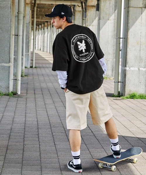 ZOO YORK(ズーヨーク)の「ZOO YORK/ズーヨーク 別注 ラバープリント ビッグシルエット半袖Tシャツ(Tシャツ/カットソー・メンズ・ホワイト/ブラック/ピンク/ホワイト系/ブラック系/ブルー系・M/L)」の14枚目の写真