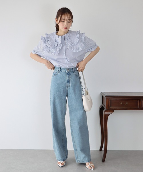 BLUEEAST（ブルーイースト）の「ポインテッドTストラップサンダル（サンダル・レディース・ホワイト/ブラック・MEDIUM/LARGE）」の6枚目の写真