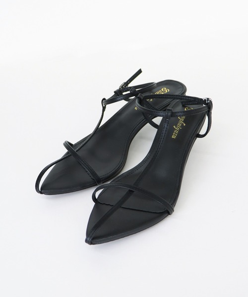 BLUEEAST（ブルーイースト）の「ポインテッドTストラップサンダル（サンダル・レディース・ホワイト/ブラック・MEDIUM/LARGE）」の12枚目の写真