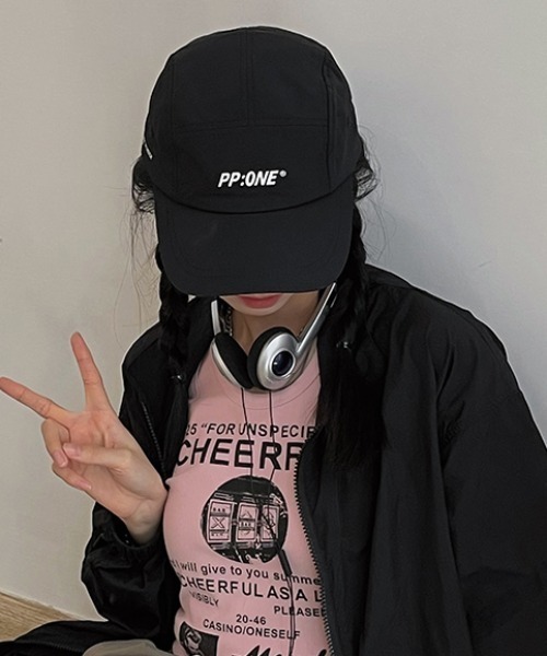 MGV（エムジーヴィー）の「フロントロゴナイロンキャップ（キャップ・メンズ・ブラック/ホワイト/ブルー/オレンジ・FREE）」の14枚目の写真