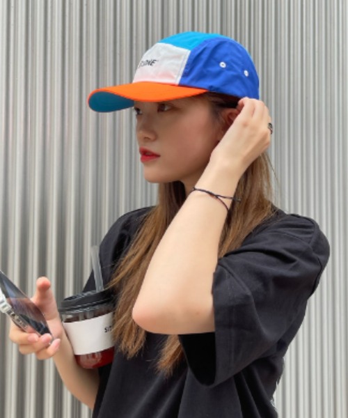 MGV（エムジーヴィー）の「フロントロゴナイロンキャップ（キャップ・メンズ・ブラック/ホワイト/ブルー/オレンジ・FREE）」の11枚目の写真