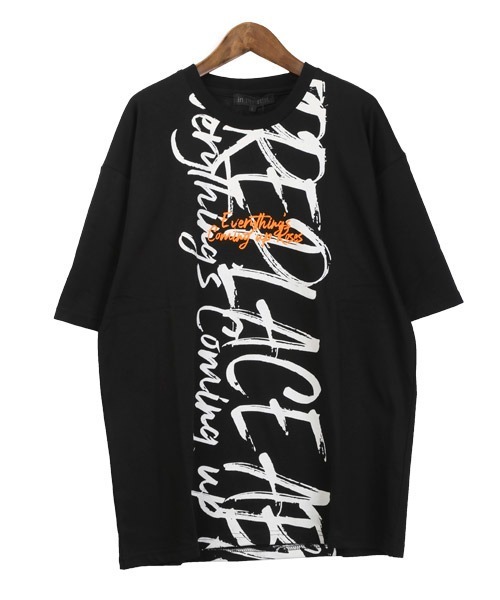 LUXSTYLE(ラグスタイル)の「落書きロゴプリント半袖Tシャツ(Tシャツ/カットソー・メンズ・ホワイト/ブラック・XL/L/M)」の7枚目の写真