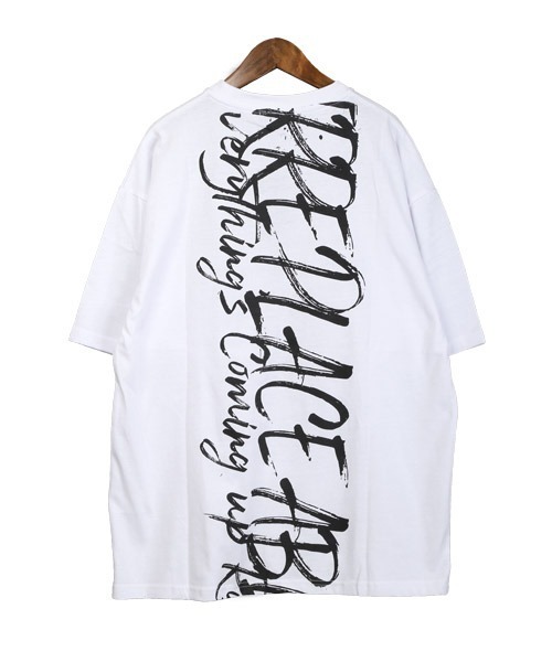 LUXSTYLE(ラグスタイル)の「落書きロゴプリント半袖Tシャツ(Tシャツ/カットソー・メンズ・ホワイト/ブラック・XL/L/M)」の10枚目の写真