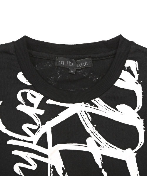 LUXSTYLE(ラグスタイル)の「落書きロゴプリント半袖Tシャツ(Tシャツ/カットソー・メンズ・ホワイト/ブラック・XL/L/M)」の14枚目の写真