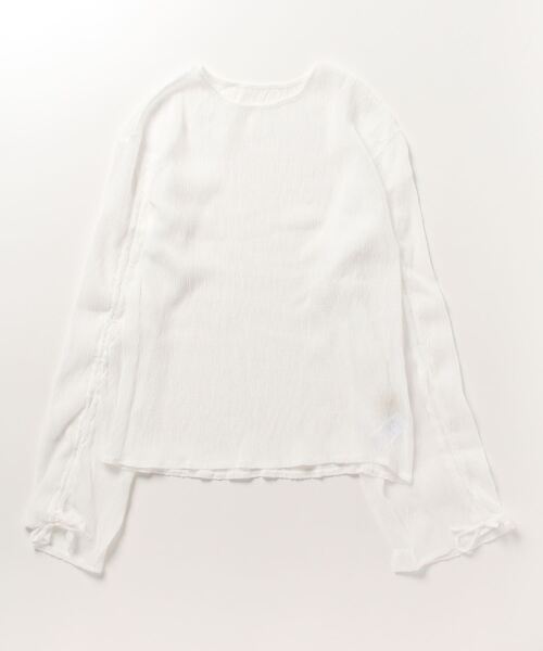 Olu.(オルドット)の「シアープリーツ袖ブラウス(シャツ/ブラウス・レディース・ブラック/ホワイト/グリーン/パープル・FREE)」の22枚目の写真