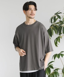 ビッグシルエット無地&ボーダー半袖Tシャツ